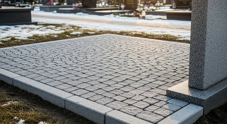 Брусчатка с гранитным цоколем по периметру, образец ПМ013 в Ярославле