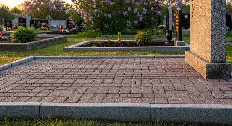 Гранитная плитка светлого тона с цоколем, образец ПМ047 в Ярославле