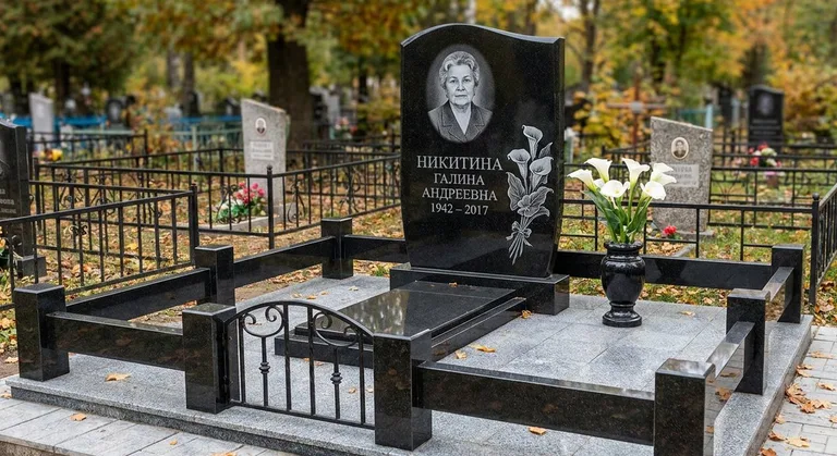 Памятник с гравировкой калл — выполненная работа «Никитина» в Ярославле