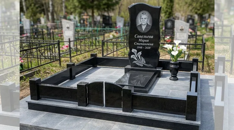 Памятник с гравировкой калл — выполненная работа «Савельева» в Ярославле