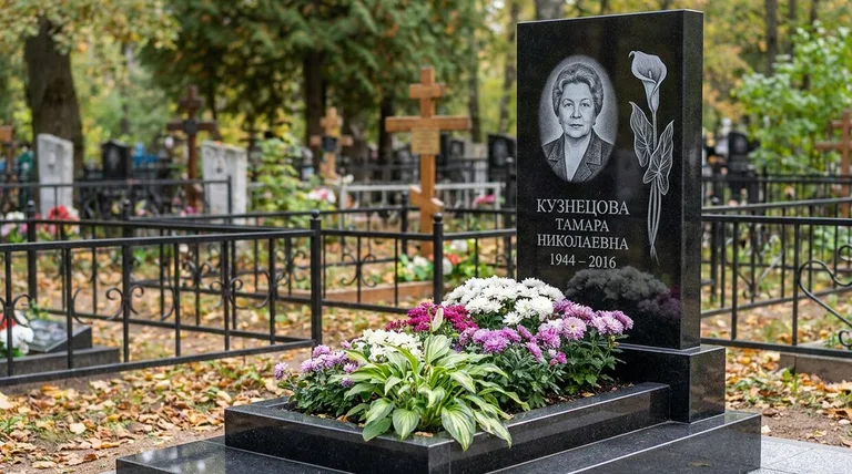 Памятник с гравировкой калл — выполненная работа «Кузнецова» в Ярославле