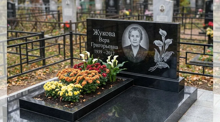Памятник с гравировкой калл — выполненная работа «Жукова» в Ярославле
