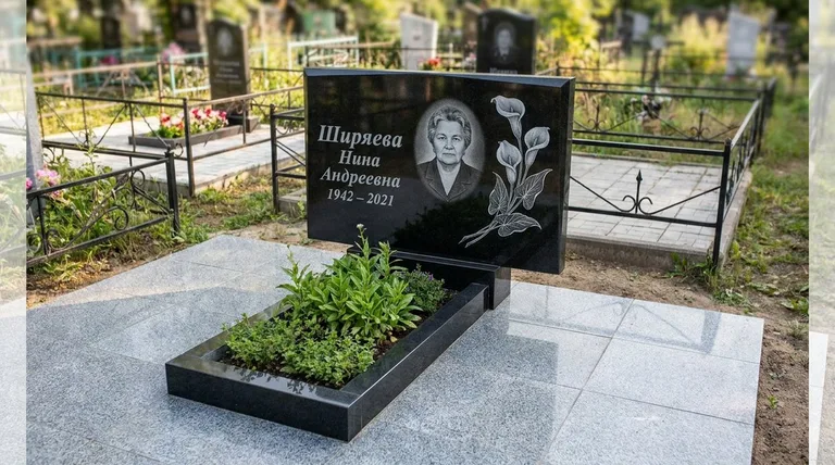 Памятник с гравировкой калл — выполненная работа «Ширяева» в Ярославле