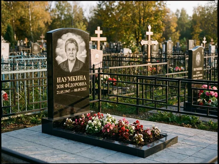 Гравировка портрета на чёрном граните — выполненная работа 30 в Ярославле