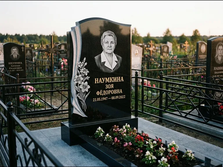 Гравировка портрета на чёрном граните — выполненная работа 6 в Ярославле