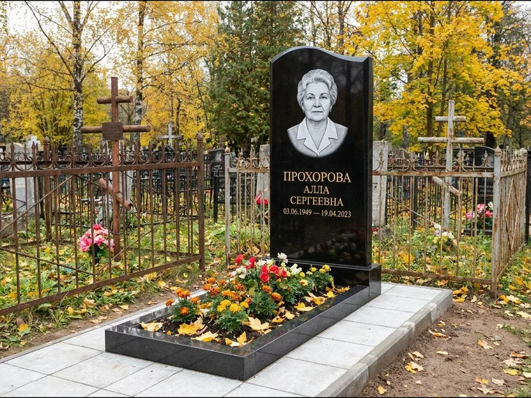 Гравировка портрета на чёрном граните — выполненная работа 8 в Ярославле