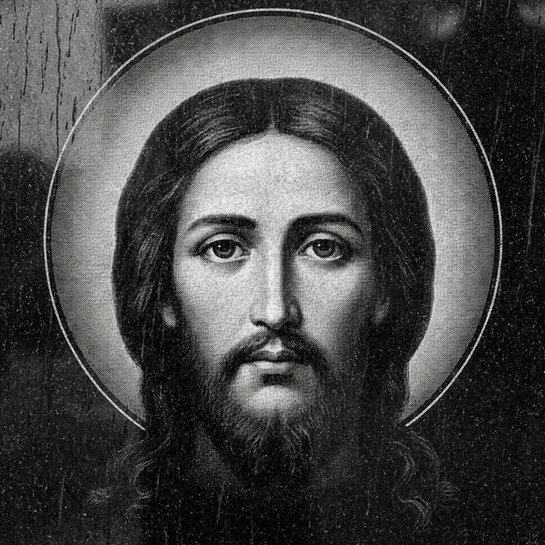 Эскиз иконы: «Моление о чаше» (полутон) — сюжетная композиция, гравировка на памятник в Ярославле