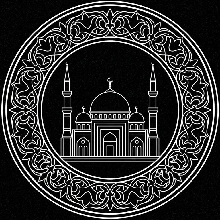 Эскиз: В медальоне — круглый медальон с восточным кантом в Ярославле