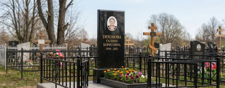 Памятник с цветником, Памятники мастерской «Мастер Каменев» на кладбищах Самары