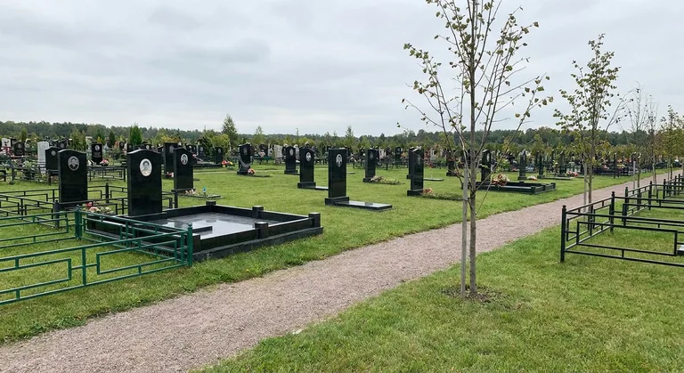 Аллея на Пригородном кладбище в посёлке Северном