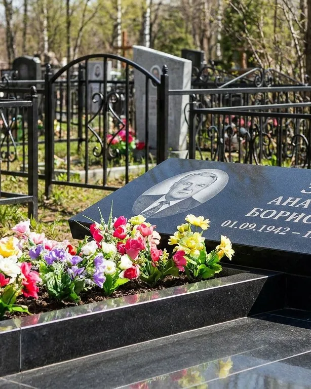 Премиум памятник под ключ с мощением и оградой в Ярославле