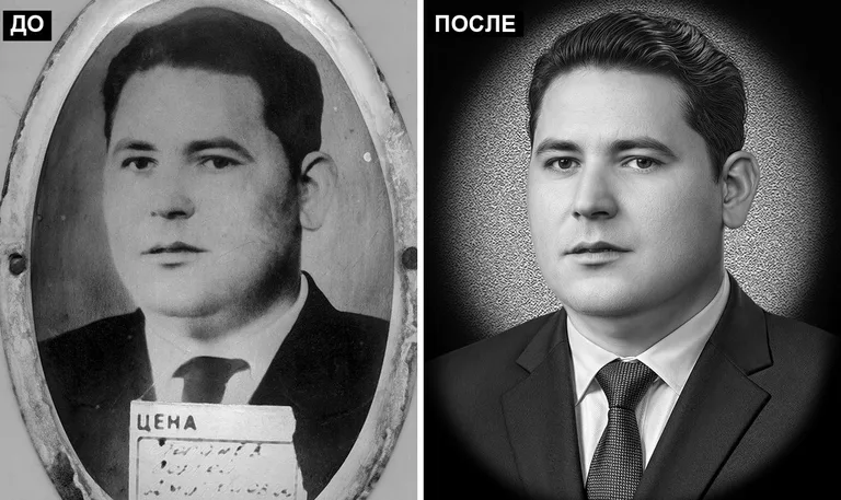 Ретушь фото на памятник — реставрация фотографии: до и после в Ярославле