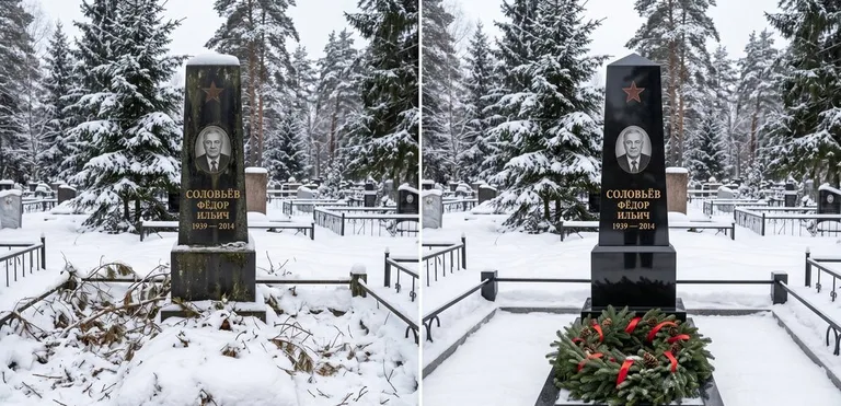 Уборка старого памятника до и после в Ярославле