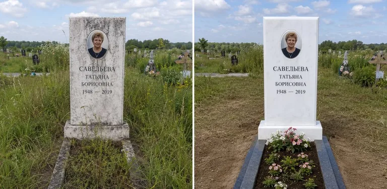 Диптих №21: кованая оградка с пиками — очищена от ржавчины, подкрашена чёрным в Ярославле