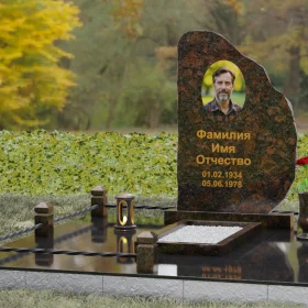 Вертикальный Гранитный памятник для одного - П123