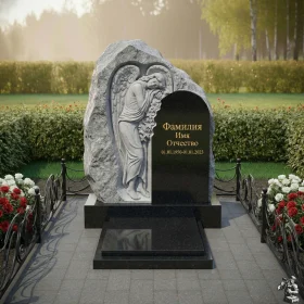 Элитный светский памятник вертикальной формы - ПН167