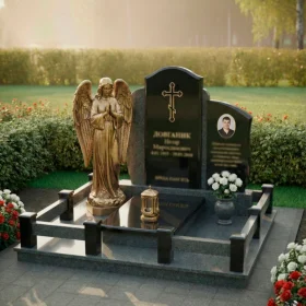 Элитный православный памятник из гранита/металла - ПН193