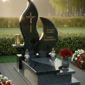 Православный памятник с крестом для одного - ПН239