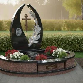 Гранитный православный элитный памятник - ПН374