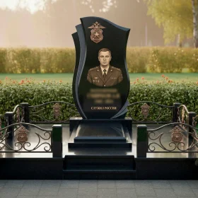 Светский гранитный вертикальный мемориальный комплекс - ПН524