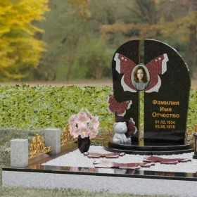 Светский вертикальный гранитный памятник - П238