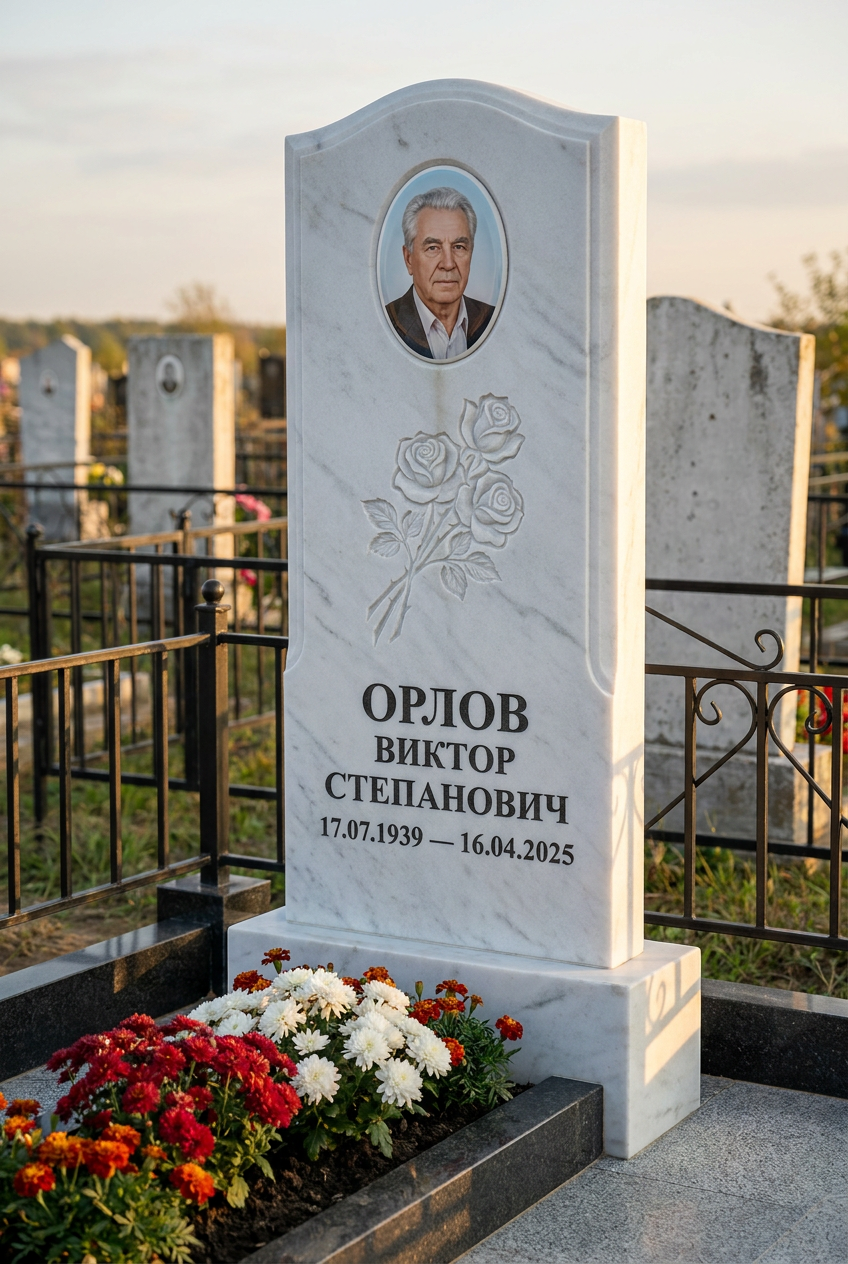 Пример дизайна: Комбинированный памятник фигурный с красным мостом — фото и цена