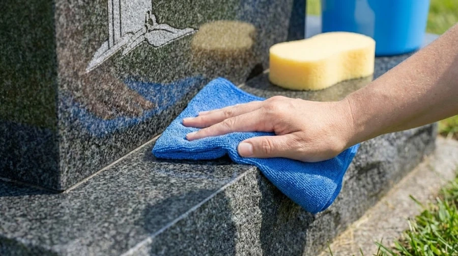 polirovka-pamyatnika-mikrofibroy