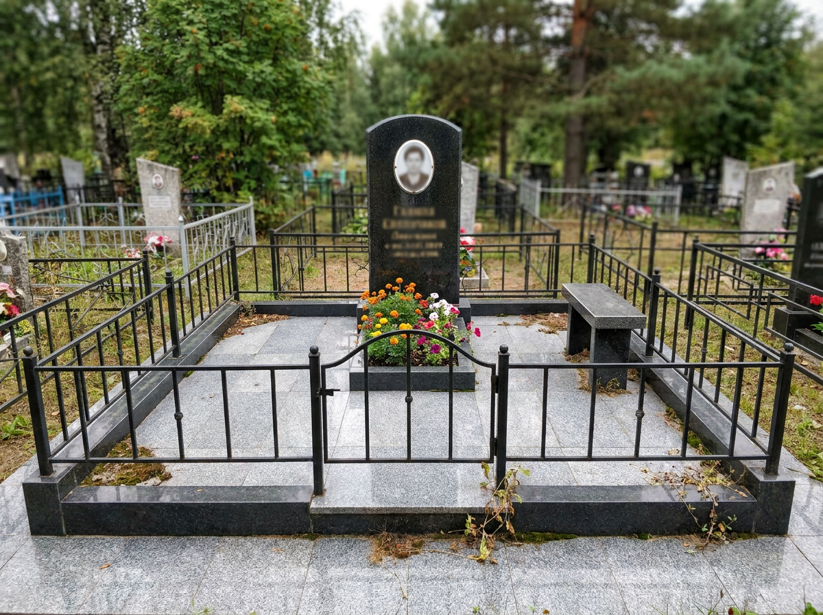 Благоустройство могилы в Ярославле — пример 3