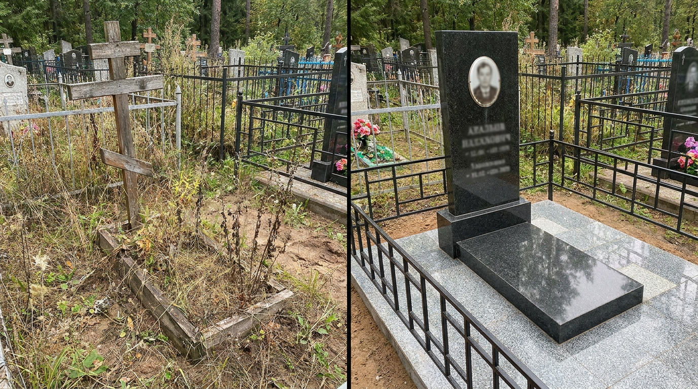 Установка памятника в Ярославле — пример 1