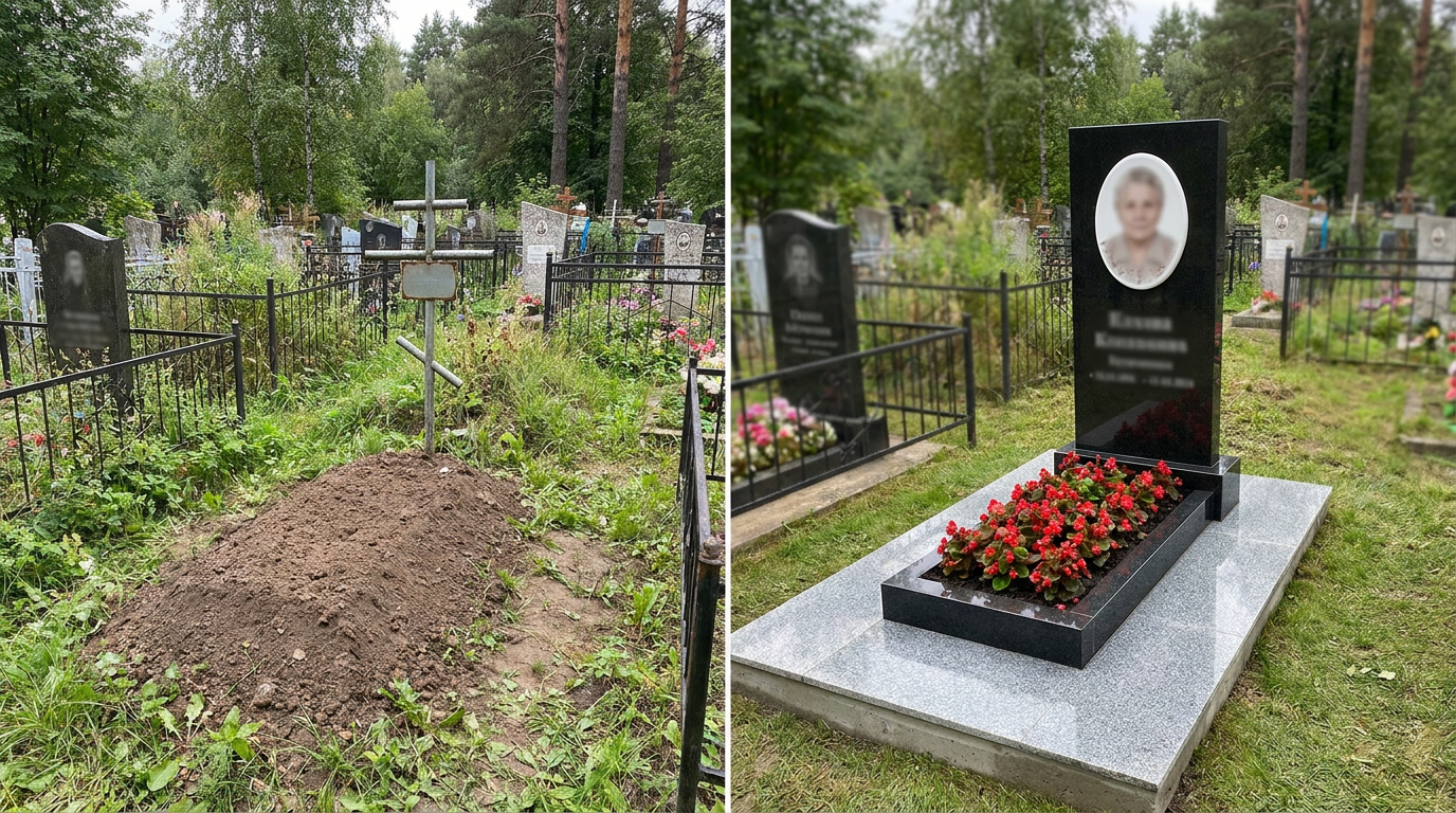 Установка памятника в Ярославле — пример 2